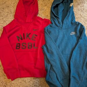 Nike Kids Red and Blue Hoodies Set